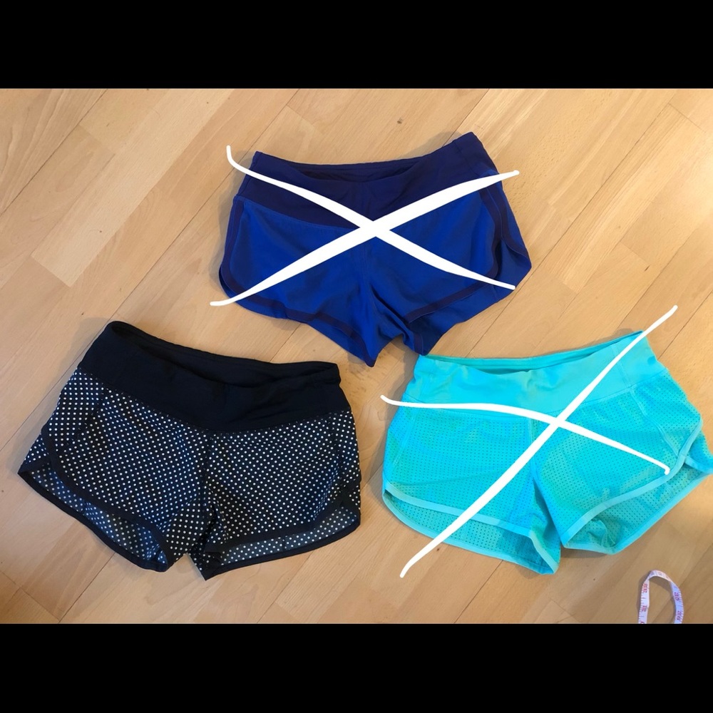 $15/pair Lululemon Speed shorts size 2